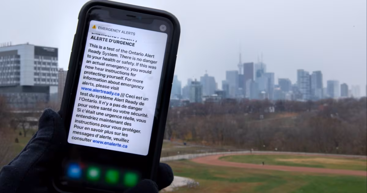 Canada’s emergency alert system to be tested in Ontario today. Here’s when
