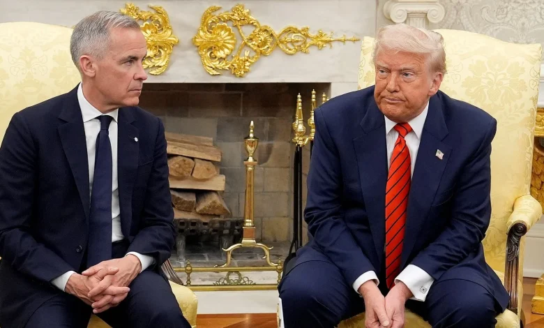 Canada's prime minister Mark Carney apologises to Donald Trump over anti-tariff advert featuring Ronald Reagan