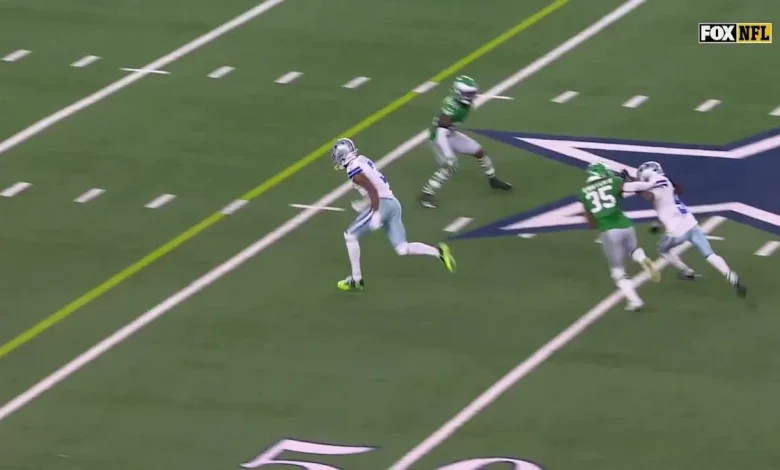 Can't-Miss Play: Pickens goes WAY upstairs for 43-yard catch amid two Eagles