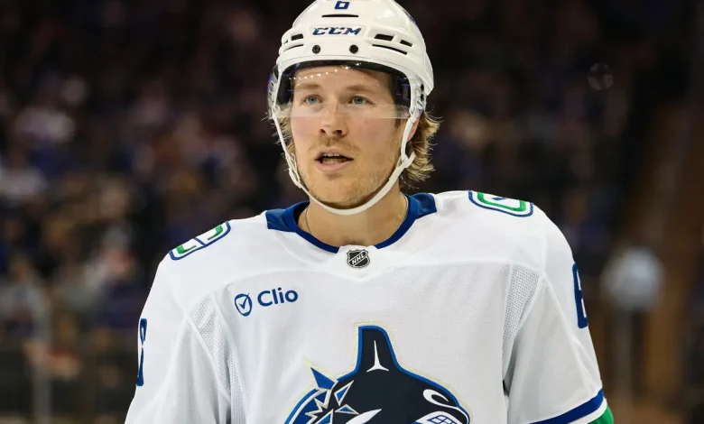 Canucks’ Brock Boeser leaves game against Blues with undisclosed injury