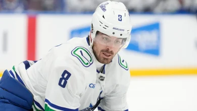 Canucks' Conor Garland out vs. Kings, Kevin Lankinen to start in net