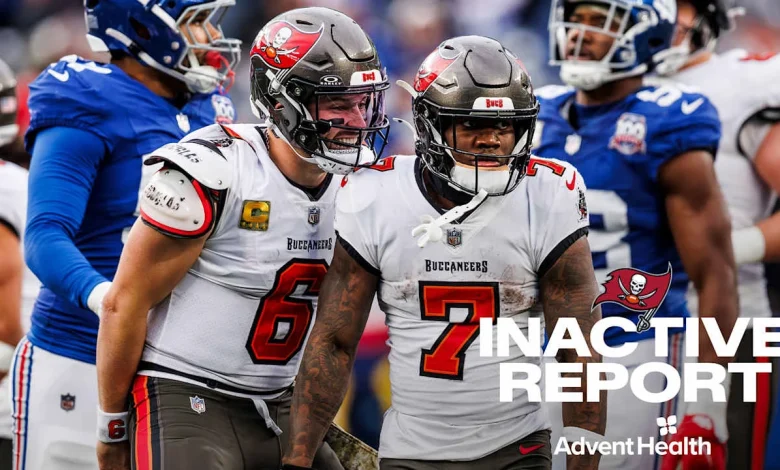 Cardinals-Bucs Inactives | Baker Mayfield, Bucky Irving Good to Go