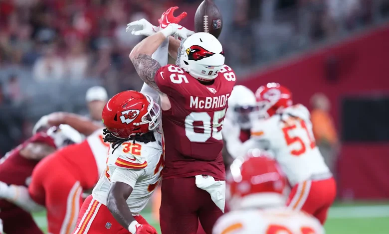 Cardinals TE Trey McBride is on pace to surpass two Chiefs icons