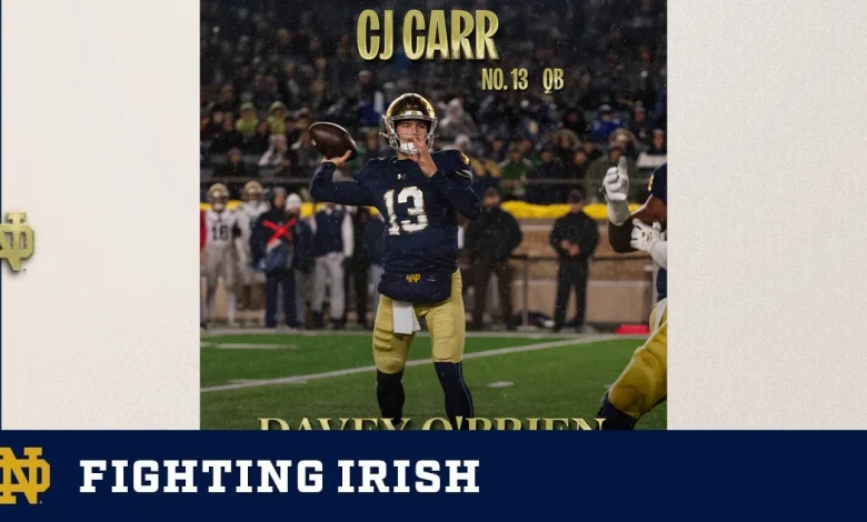 Carr Named Semifinalist for Davey O’Brien Award