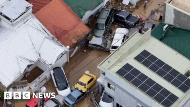 Cars pile up on Philippines streets after Typhoon Kalmaegi