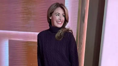 Cat Deeley's elegant purple River Island look is perfect for festive season