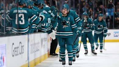 Celebrini elevates a wrister