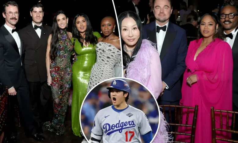 Celebs follow Dodgers win at black-tie gala co-chaired by Leo DiCaprio