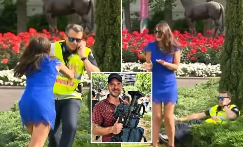 Channel 7 cameraman Will Pristel remembers iconic moment he captured racegoer pushing over cop at 2015 Melbourne Cup