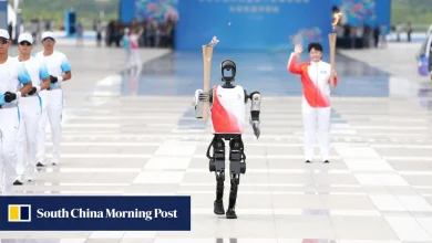 Chariots of wire: China flexes humanoid robot muscle at National Games with torch relay