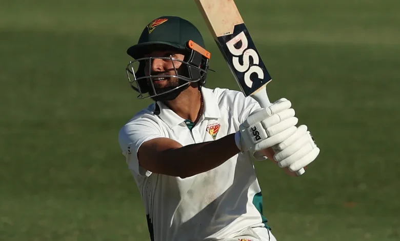 Chaudhary stars with maiden first-class hundred in Tasmania's 623