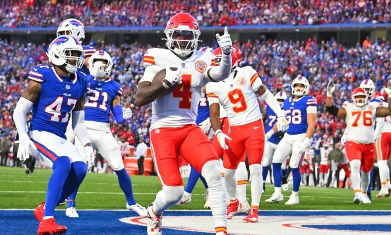 Chiefs vs. Bills: Rashee Rice evens score with first career rushing touchdown in Week 9