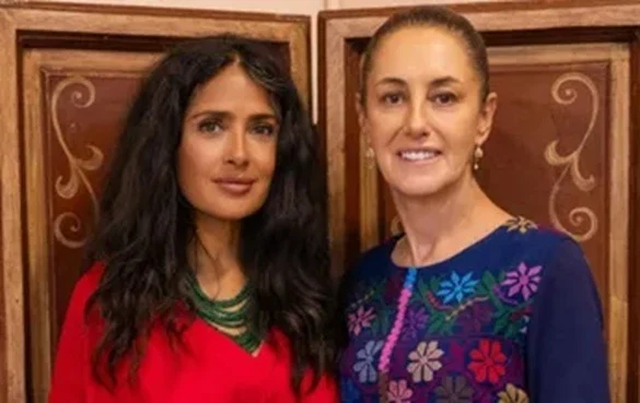 Claudia Sheinbaum Meets Salma Hayek, Actress Proposes Plan to Boost Mexican Cinema