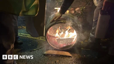 Clean up of flaming Tar Barrels under way in Ottery St Mary