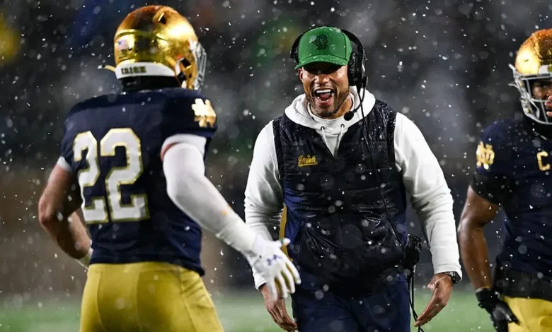 Column: With one answer, Marcus Freeman shows why Notre Dame football is a playoff contender
