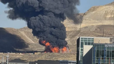 Construction site catches fire at Point of the Mountain near Lehi