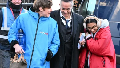 Corrie cast arrive at filming as Daniel Brocklebank is killed off as vicar Billy