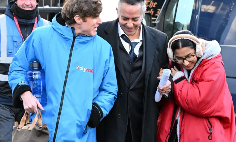 Corrie cast arrive at filming as Daniel Brocklebank is killed off as vicar Billy