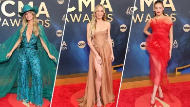 Country stars Lainey Wilson, LeAnn Rimes and Kelsea Ballerini dazzle on CMA Awards red carpet in Nashville