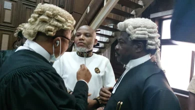 Court postpones convicted Nnamdi Kanu’s sentencing by over one hour, prosecution calls for death penalty