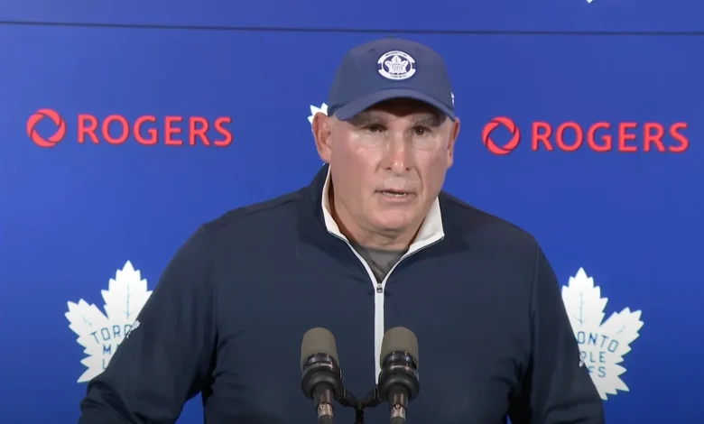 Craig Berube on David Kampf stepping away from the Marlies: "He doesn't feel like he wants to be down there, so that's his decision... It's for him and Brad Treliving to figure out"