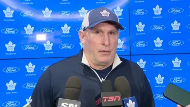 Craig Berube on Easton Cowan rejoining the Leafs: "He's given us some really good games... The [demotion] was just a move made for roster reasons, but he's back"