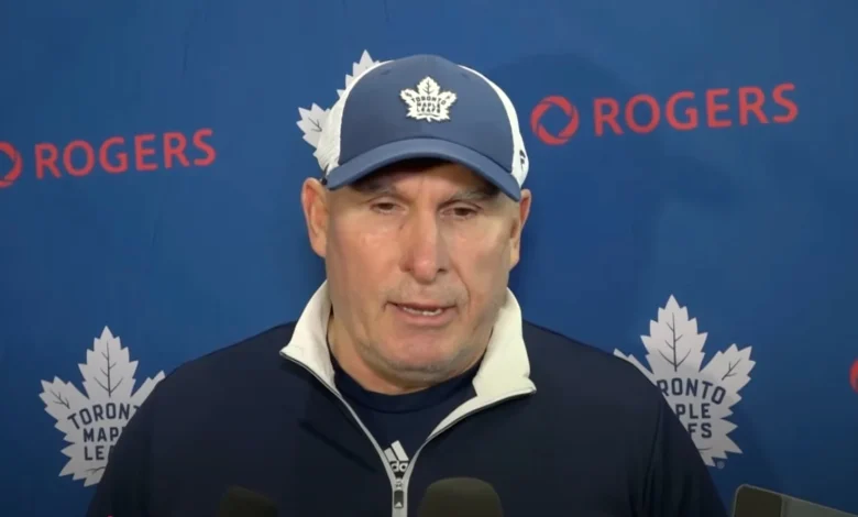Craig Berube on managing Joe Woll's workload: "It's in the back of my mind... We've also talked about toning it down a bit in practice... He can go overboard"