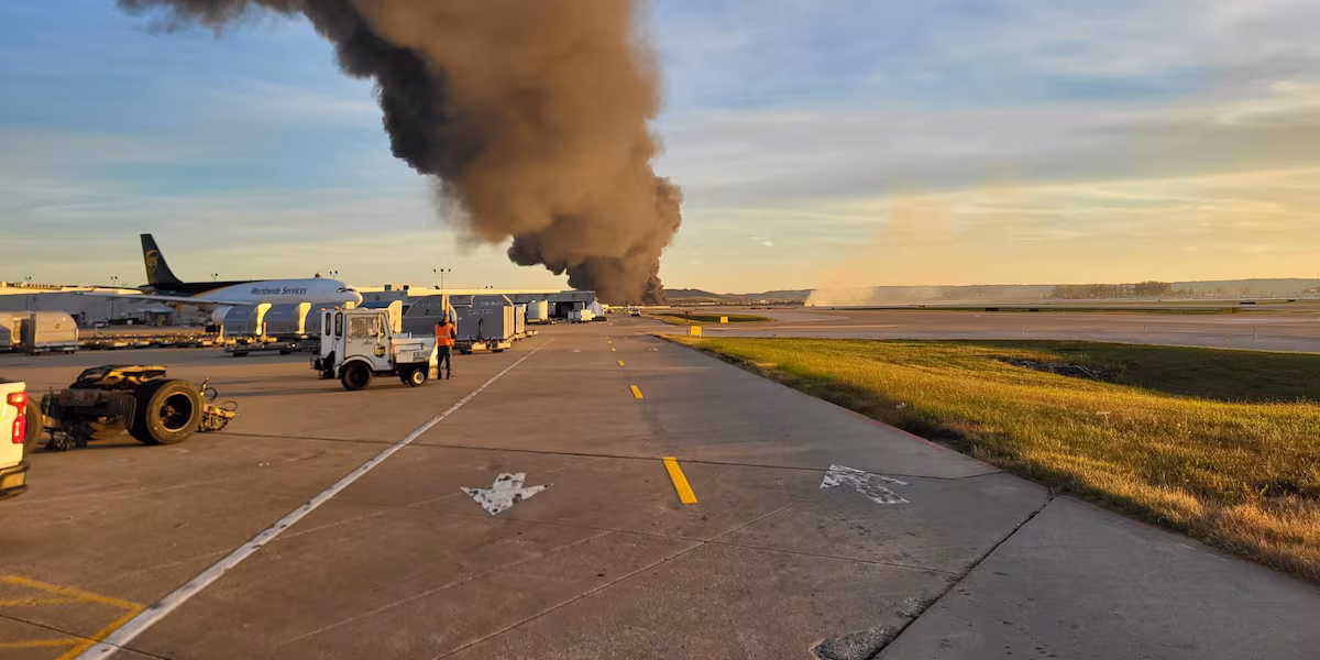 Crews reporting to large fire at Muhammad Ali Airport after reported plane crash