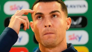 Cristiano Ronaldo points finger of blame at Ireland manager following red card at Aviva