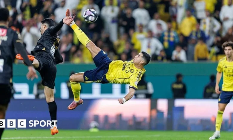 Cristiano Ronaldo scores overhead kick in Saudi Pro League for Al-Nassr