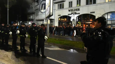 Croatian fans sang in the city center and filled part of the southern stand of the stadium under Gorica