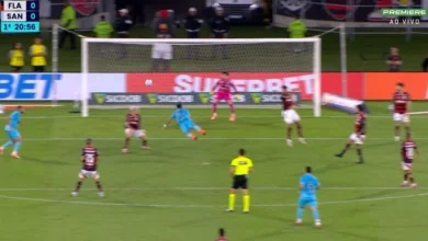 Cruzamento de Barreal assusta Rossi com cabeçada de Neymar que quase marca em cruzamento perigoso no Flame ...