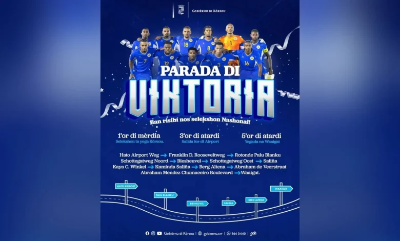 Curaçao ontvangt voetbalhelden vanmiddag