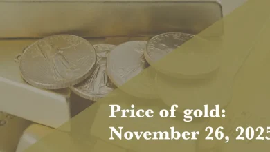 Current price of gold as of November 26, 2025