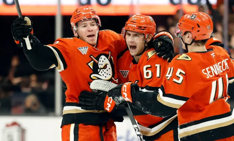 Cutter Gauthier capitalizes on Mitch Marner's mistake to give Ducks 4-3 OT win over Golden Knights