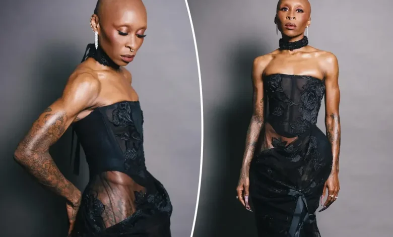 Cynthia Erivo reveals daring tattoos in cutout gown at ‘Wicked: For Good’ Singapore premiere