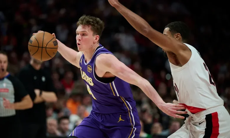 Dalton Knecht starts for Lakers in win at Portland
