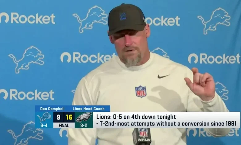 Dan Campbell on five failed fourth downs: 'We have to convert at least two or three'