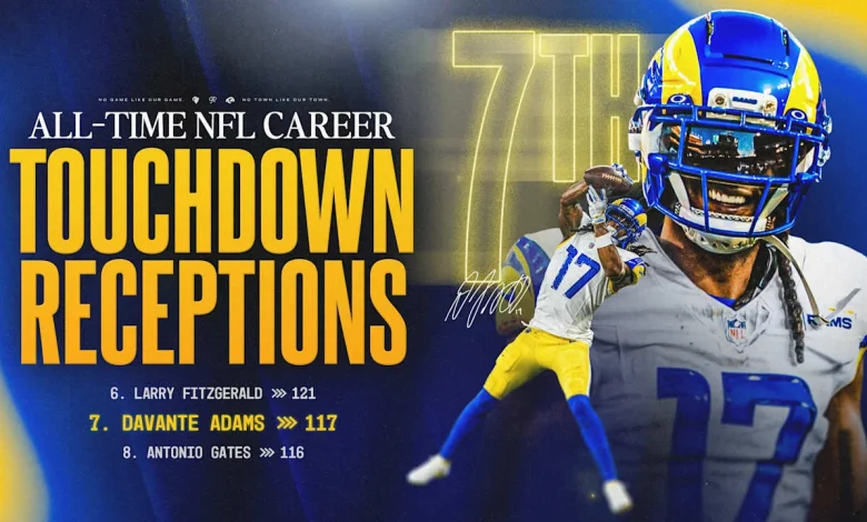 Davante Adams passes Antonio Gates for 7th all-time in receiving touchdowns