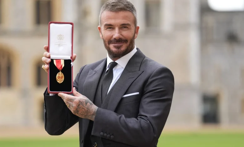 David Beckham knighted as King Charles honours former Manchester United and England star at Windsor Castle