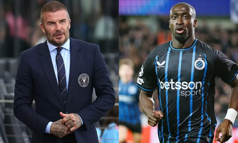 David Beckham loses special Champions League record! Man Utd legend ousted by Club Brugge youngster Carlos Forbs after stunning performance against Barcelona