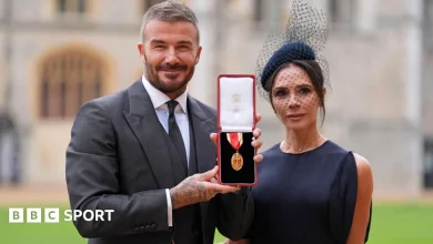 David Beckham receives knighthood for services to football and British society