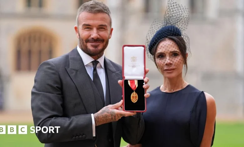 David Beckham receives knighthood for services to football and British society