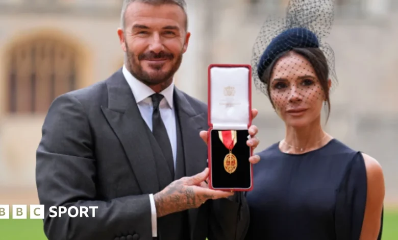 David Beckham receives knighthood for services to football and British society
