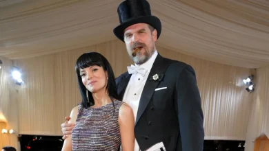 David Harbour is comforted by scandal-hit ‘twin flame’ Winona Ryder… as he reels from Lily Allen’s ‘sex pervert’ claims