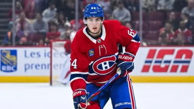 David Reinbacher scores in front of several NHL scouts