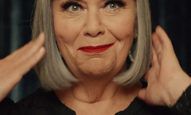 Dawn French wears £65 sparkly mini dress in the new M&S Christmas ad - and it's now trending