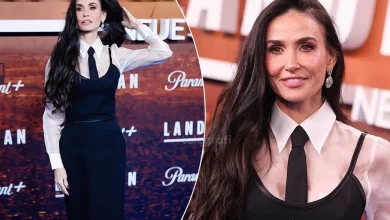 Demi Moore radiates elegance on the red carpet of 'Landman'