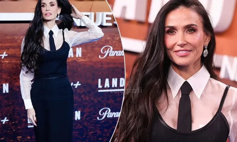 Demi Moore radiates elegance on the red carpet of 'Landman'