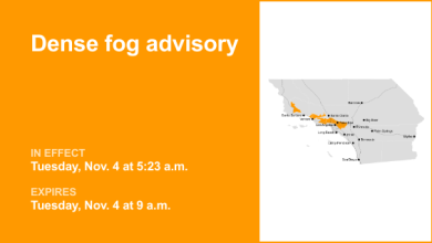 Dense fog advisory affecting Los Angeles County until Tuesday morning — visibility down to 1/4 mile